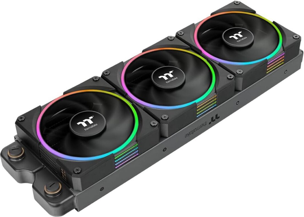 Wentylator Thermaltake TS120 EX RGB Czarny 3-pack + hub (CL-F206-PL12SW-A)