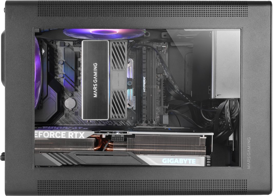 Obudowa Mars Gaming Mars Gaming MCXPS mATX Ultra-Compact Gaming PC Case with MESH & Glass Panel