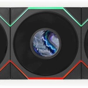 Wentylator Lian Li Wentylatory Uni Fan TL LCD Flex Wireless ARGB PWM Reverse Blade (zestaw 3 szt. 120mm Black (G9F.12RTLLCD1F3B.00)