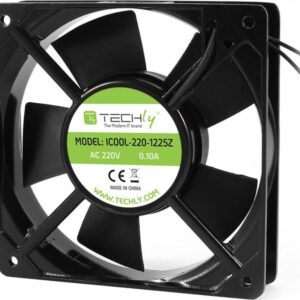 Wentylator Techly 120x120x25 220V AC aluminiowy (ICOOL-220-1225Z)