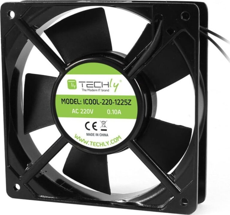 Wentylator Techly 120x120x25 220V AC aluminiowy (ICOOL-220-1225Z)