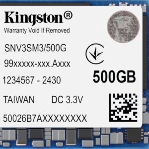 Dysk SSD Kingston NV3 500GB M.2 2230 PCI-E x4 Gen4 NVMe (SNV3SM3/500G)