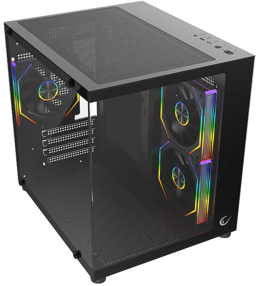 Obudowa Rampage Lumid ARGB czarna (LUMID-BLACK)