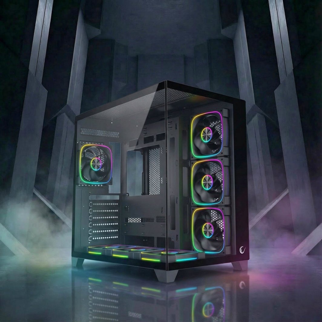 Obudowa Rampage Sealite 7xFan ARGB Czarna