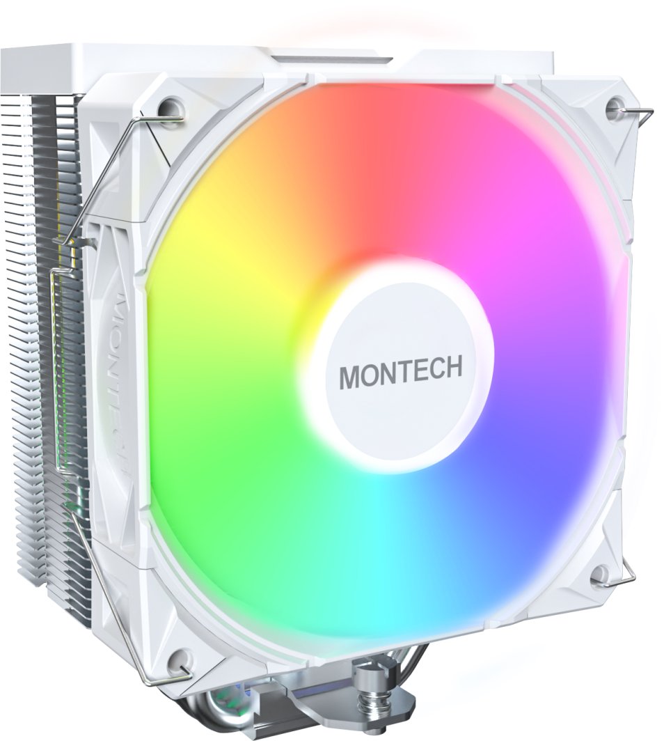 Chłodzenie CPU Montech Montech NX400 White CPU-Khler, ARGB - 120mm, wei