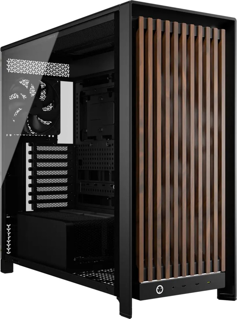 Obudowa Corsair FRAME 5000D Wood RS Performance Czarny, Orzech włoski