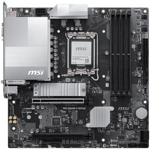 Płyta główna MSI MB Sc LGA1851 PRO B860M-P WIFI6E, Intel B860, 4xDDR5, WIFI, 2xDP, 1xHDMI, 1xVGA, mATX