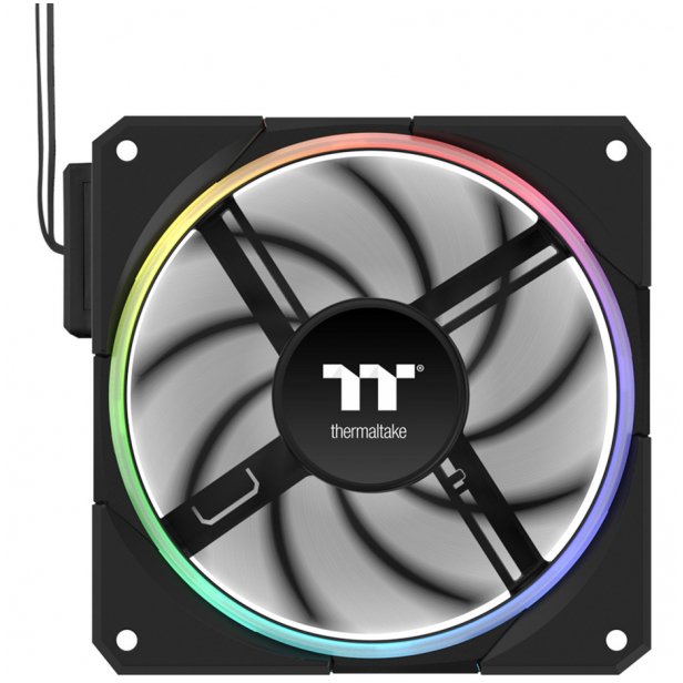 Wentylator Thermaltake TS120 EX RGB Czarny 3-pack + hub (CL-F206-PL12SW-A)
