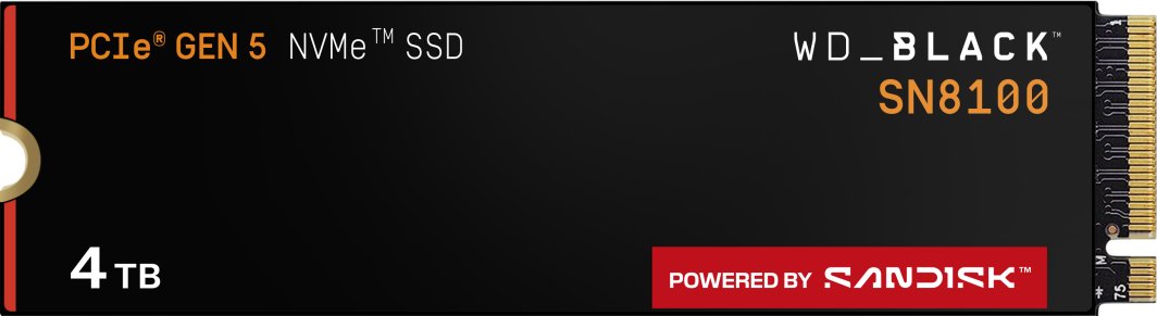 Dysk SSD SanDisk SN8100 4TB M.2 2280 PCI-E x4 Gen5 NVMe (WDS400T1X0M)