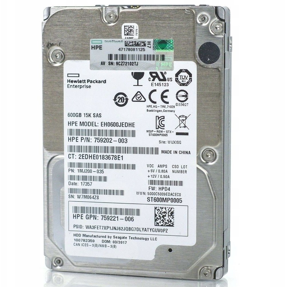 Dysk HP 600GB 12G SAS 15K