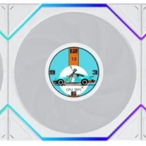 Wentylator Lian Li Wentylatory Uni Fan TL LCD Flex Wireless ARGB PWM (zestaw 3 szt. 120mm White (G9F.12TLLCD1F3W.00)