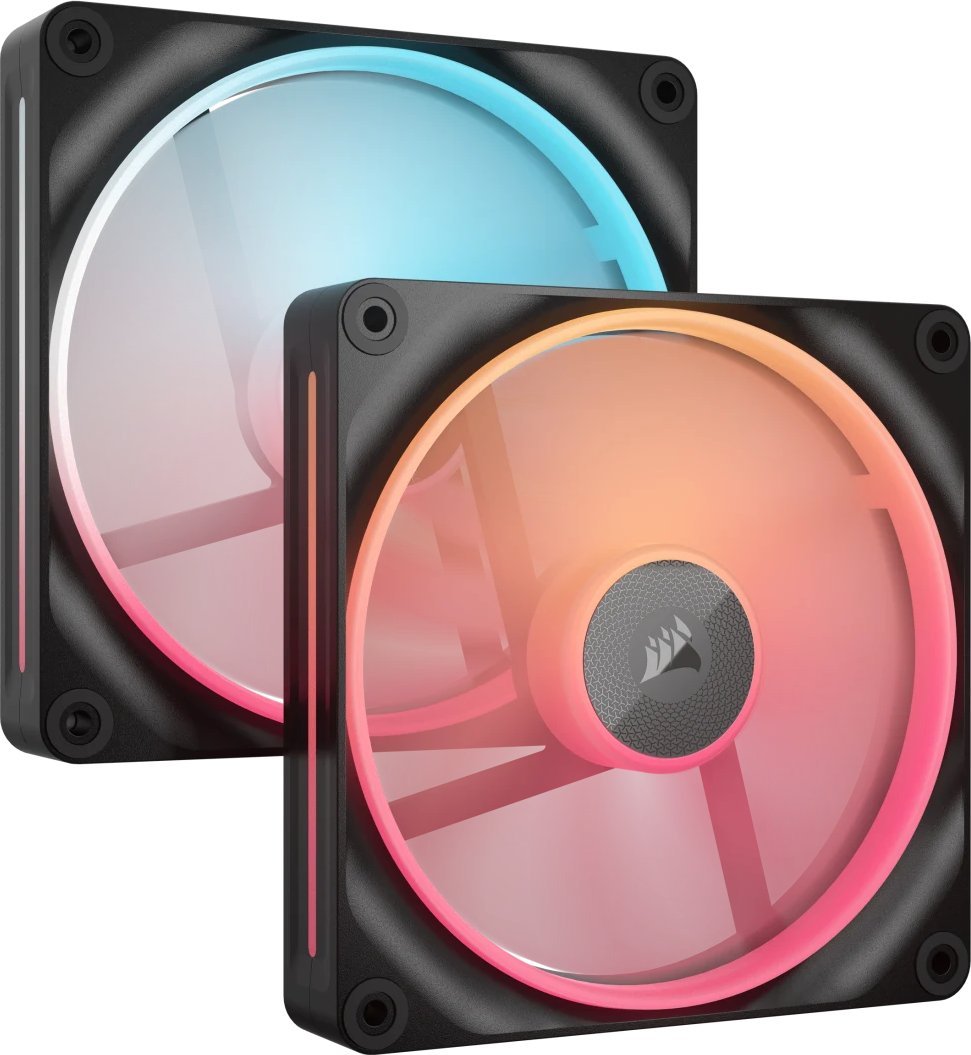 Wentylator Corsair iCUE LINK LX140-R RGB PWM 2-pack + Hub czarny (CO-9051052-WW)
