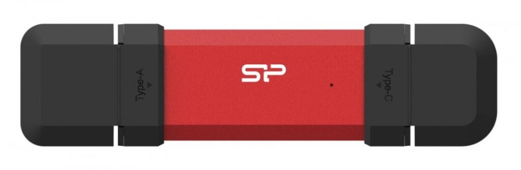 Dysk SSD Silicon Power DS72 250GB USB 3.2 Gen 2 Type-A/C Czerwony (SP250GBUC3S72VPR)