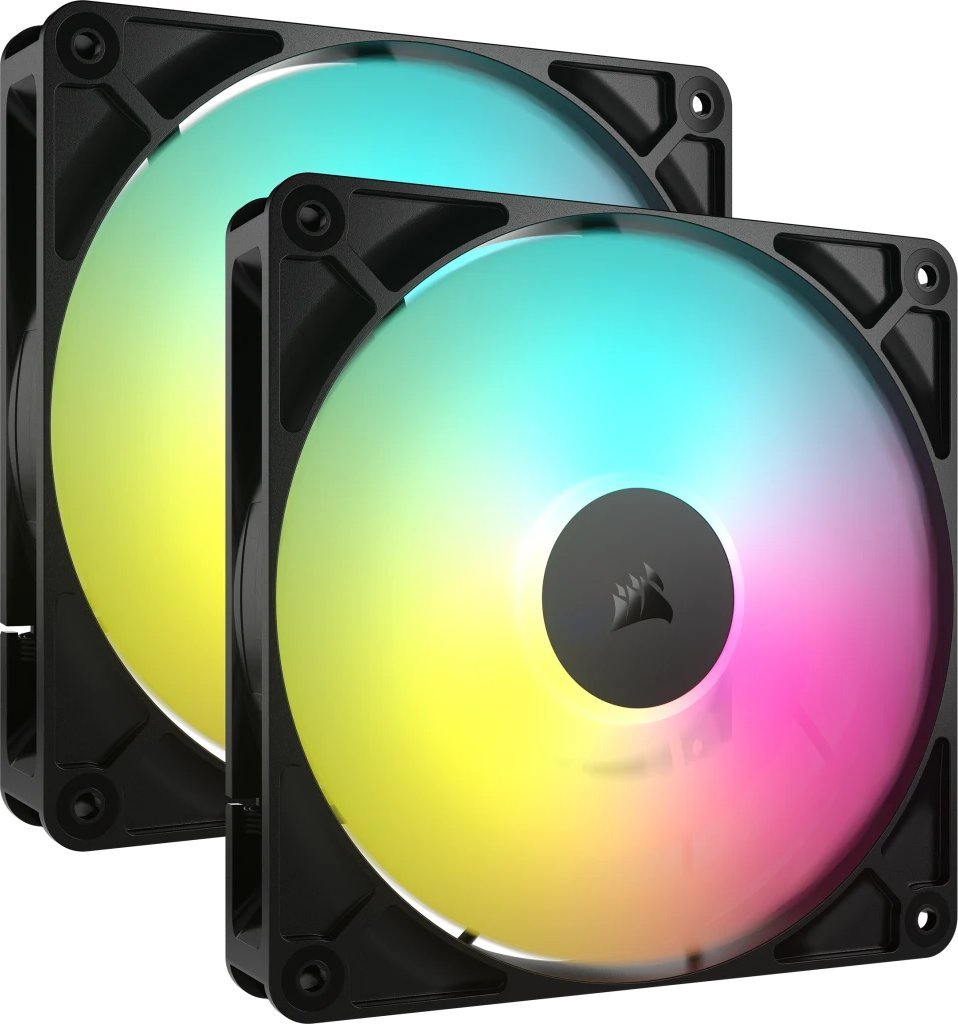 Wentylator Corsair RS140 PWM ARGB Czarny 2-pack (CO-9050183-WW)