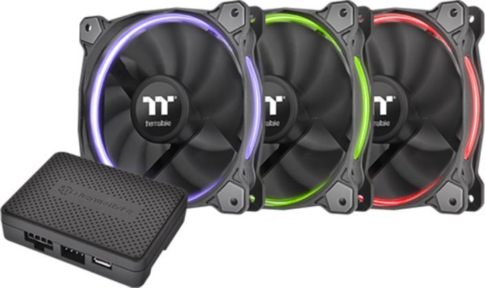 Wentylator Thermaltake Riing 12 RGB 3-pack + Hub (CL-F049-PL12SW-A)