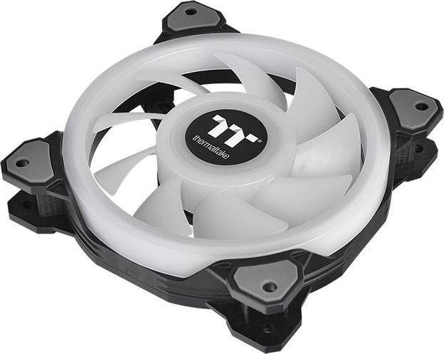Wentylator Thermaltake Riing Quad 12 RGB 3-pack + Hub Czarne (CL-F088-PL12SW-A)