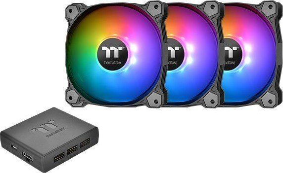 Wentylator Thermaltake Pure Plus 12 RGB 3-pak + Hub (CL-F063-PL12SW-A)