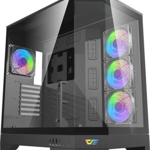 Obudowa Darkflash DQX90 czarna ARGB + 4 wentylatory