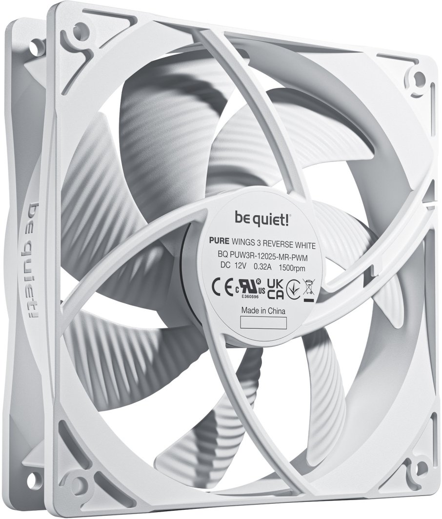 Wentylator be quiet! Pure Wings 3 120mm PWM Reverse Biały 3-pack (BL136)