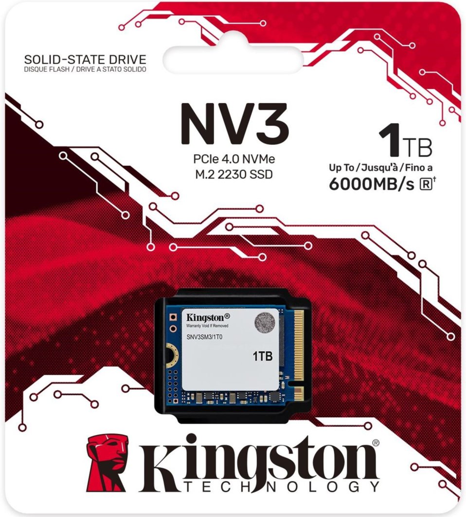 Dysk SSD Kingston NV3 1TB M.2 2230 PCI-E x4 Gen4 NVMe (SNV3SM3/1T0)