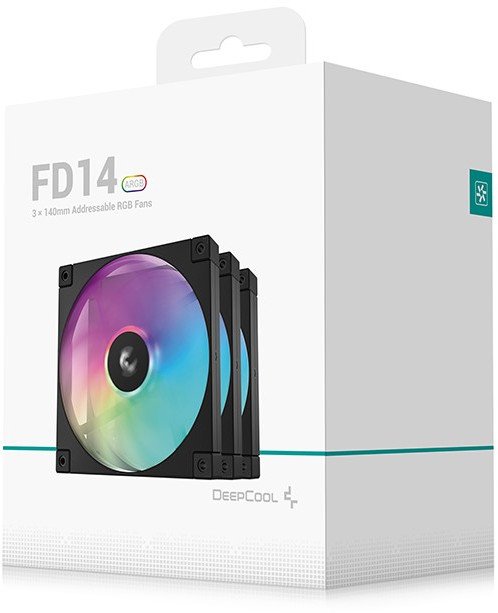 Wentylator Deepcool FD14 ARGB 3-pack (R-FD14-BKAPN3-G)