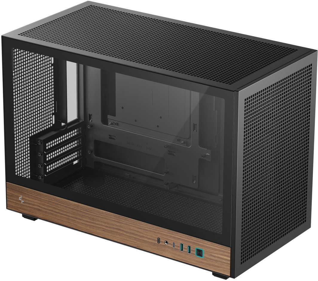 Obudowa Deepcool CH260 Wood czarna (R-CH260-BKNWM0-G-1)