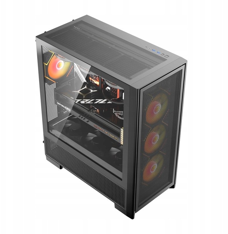 Obudowa Darkflash AirNova ARGB czarna + 3 wentylatory
