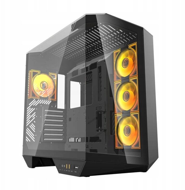 Obudowa Darkflash DY470 czarna + 4 wentylatory