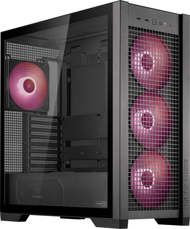 Obudowa Asus TUF Gaming GT302 TG ARGB czarna (90DC00I0-B19000)