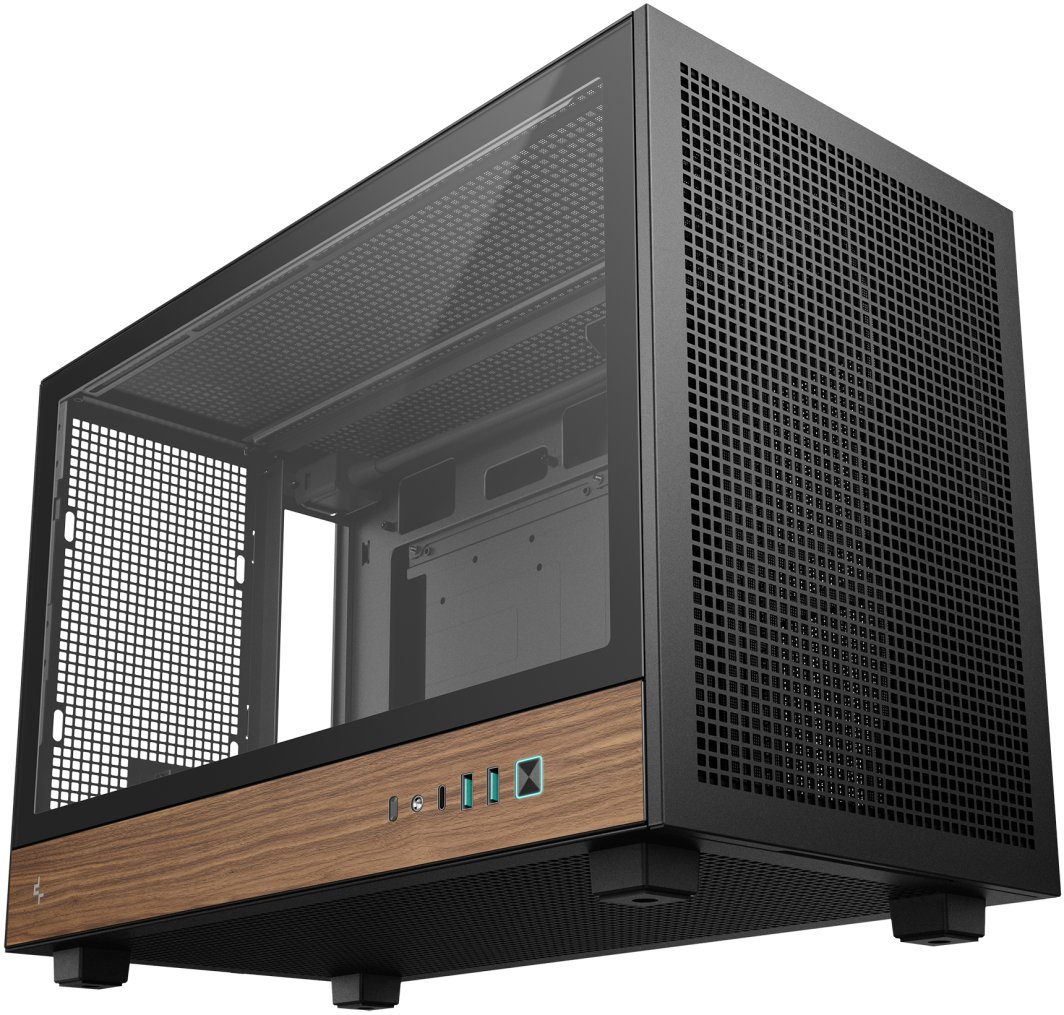 Obudowa Deepcool CH260 Wood czarna (R-CH260-BKNWM0-G-1)