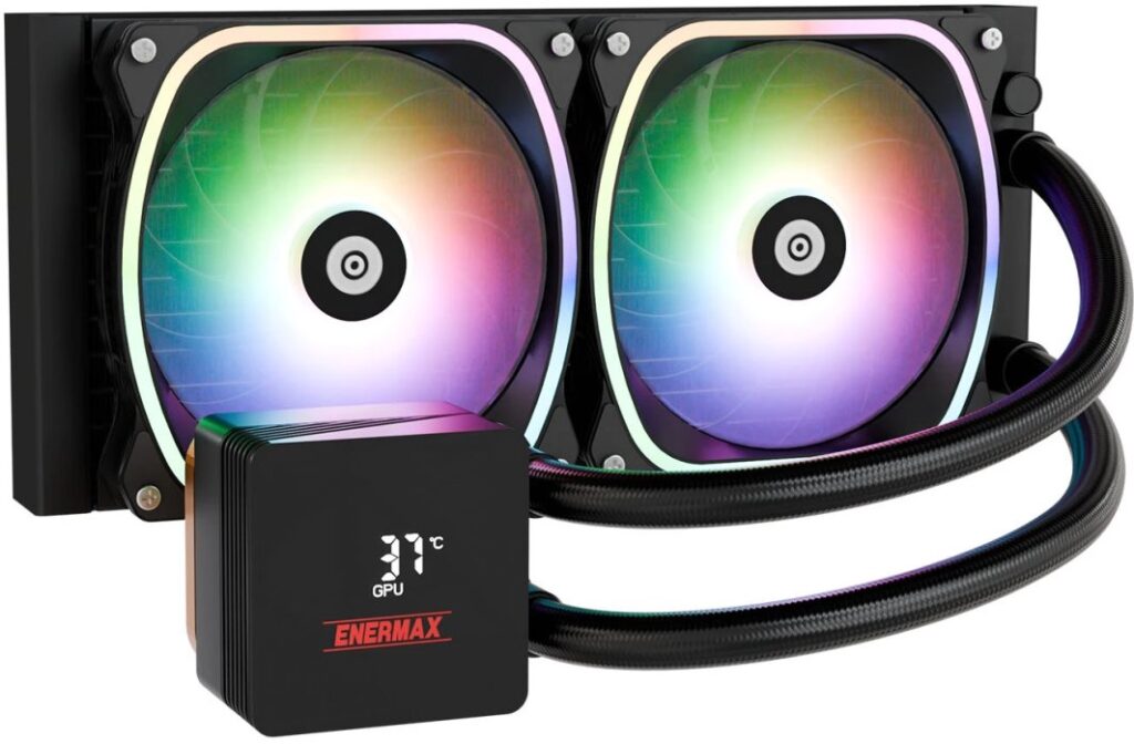 Chłodzenie wodne Enermax Aquafusion II 240 mm ARGB Czarny (ELC-AQFS240-SQA)