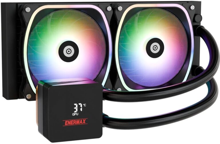 Chłodzenie wodne Enermax Aquafusion II 240 mm ARGB Czarny (ELC-AQFS240-SQA)