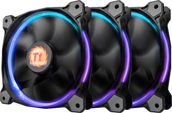 Wentylator Thermaltake Riing 12 LED RGB 3-pack + Hub (CL-F042-PL12SW-B)
