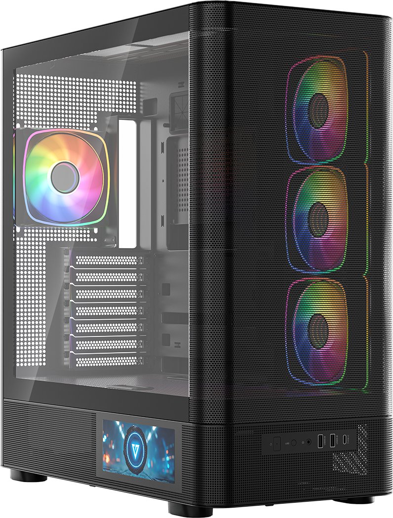 Obudowa Modecom Volcano AQ400 ARGB czarna (MC-A-AQ400-4FA-B)