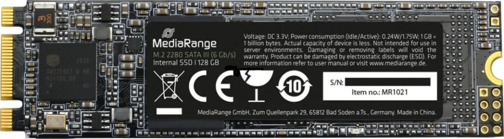 Dysk SSD MediaRange 128GB M.2 2280 SATA III (MR1021)