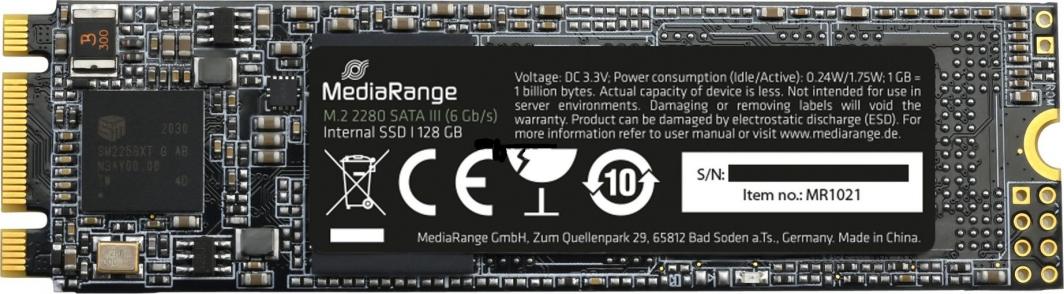 Dysk SSD MediaRange 128GB M.2 2280 SATA III (MR1021)