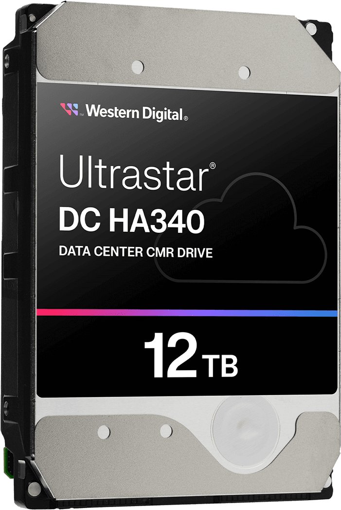 Dysk WD Ultrastar DC HA340 WUS721212BLE6L4 - Dysk twardy - Centrum danych - 12 TB - wewnętrzny - 3.5" (8.9 cm) - SATA 6Gb/s - 7200 rpm - Puffer: 512 MB