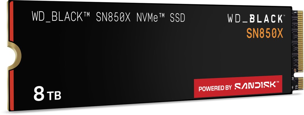 Dysk SSD SanDisk Black SN850X 8TB M.2 2280 PCI-E x4 Gen4 NVMe (WDS800T2X0E-00CDD0)