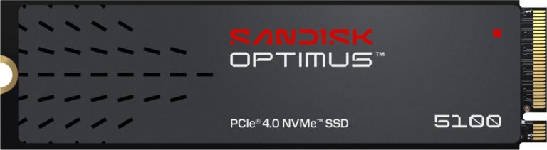 Dysk SSD SanDisk Optimus 5100 1TB M.2 2280 PCI-E x4 Gen4 NVMe (SDSP51100TAN-000E0)