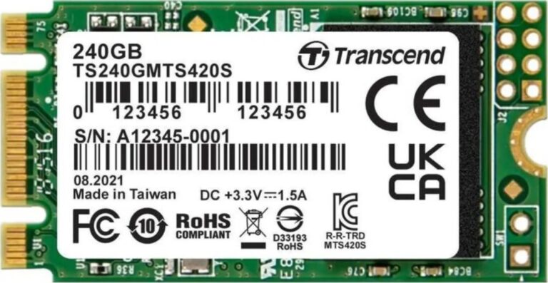 Dysk SSD Transcend 420S 240GB M.2 2242 SATA III (TS240GMTS420S)