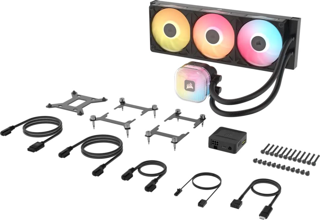 Chłodzenie wodne Corsair ICUE LINK TITAN II 360 RX RGB Procesor Chłodnica cieczy all-in-one 36 cm Czarny 1 szt. (CW-9061037-WW)