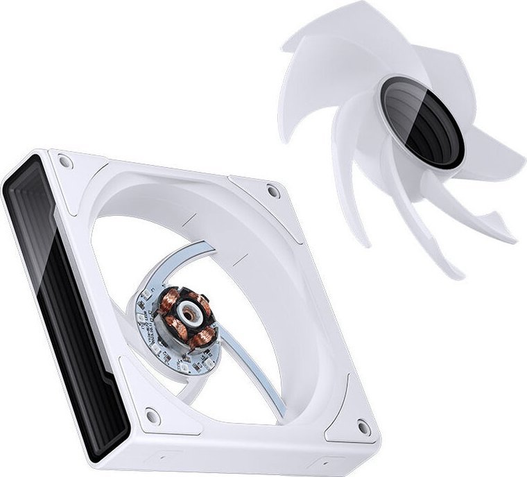Wentylator Jonsbo ZK-120WR Reverse PWM A-RGB 120 mm Biały 3in1 (ZK-120WR 3 IN 1)