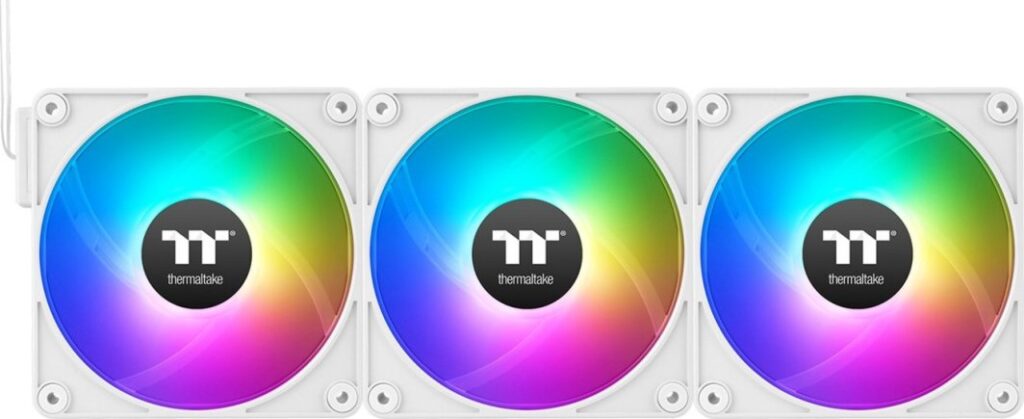 Wentylator Thermaltake CT120 EX Reverse ARGB Sync 3-pack biały (CL-F194-PL12SW-A)