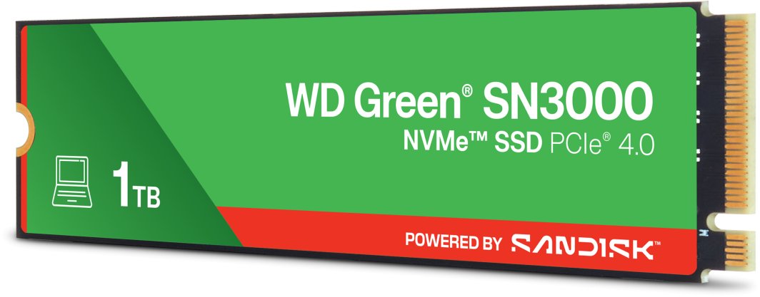 Dysk SSD SanDisk Green SN3000 1TB M.2 2280 PCI-E x4 Gen4 NVMe (WDS100T4G0E)