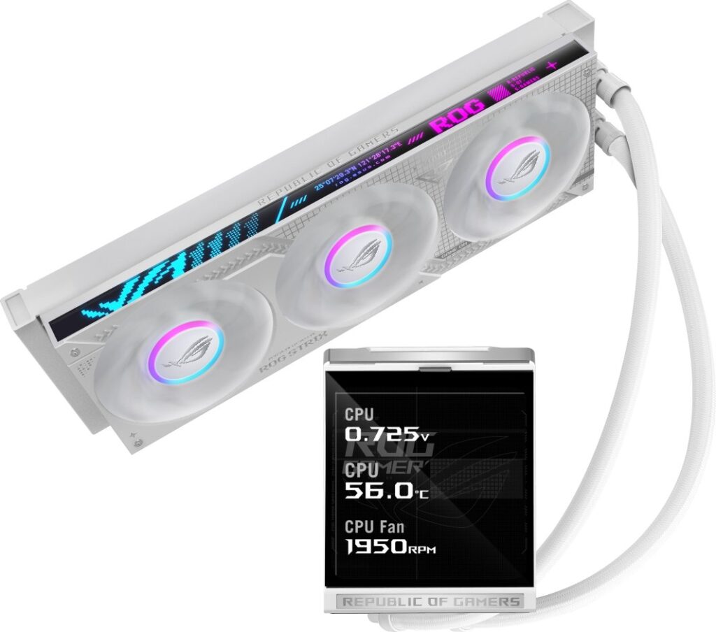 Chłodzenie wodne Asus ROG STRIX LC IV 360 ARGB LCD Biały (90RC01M2-B0EAY0)