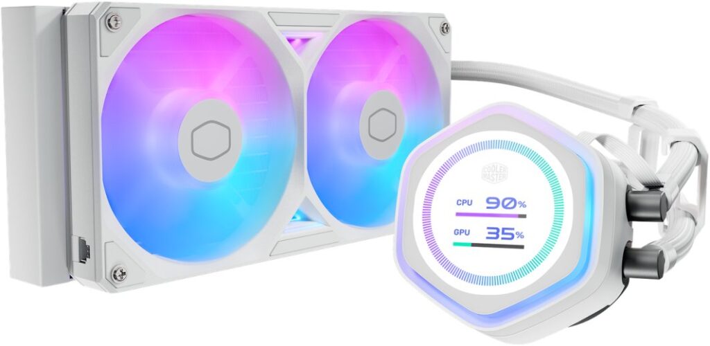Chłodzenie wodne Cooler Master MasterLiquid Atmos II 240 LCD (MLX-D24M-A25SZ-LW)