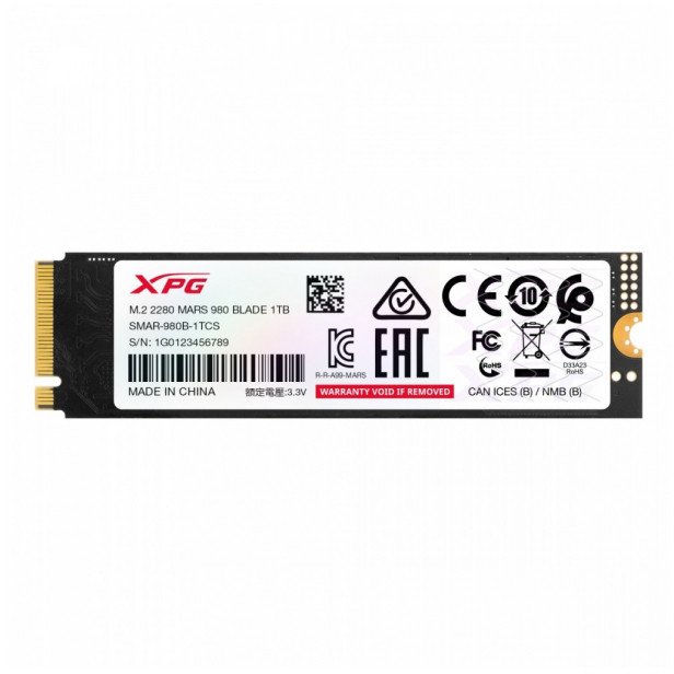 Dysk SSD ADATA XPG Mars 980 Blade 1TB M.2 2280 PCI-E x4 Gen5 NVMe (SMAR-980B-1TCS)