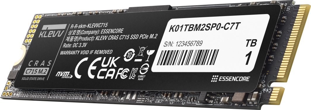 Dysk SSD Usorteret 1 TB KLEVV C715 M.2 2280 PCIE Gen3 NVME (K01TBM2SP0-C7T)