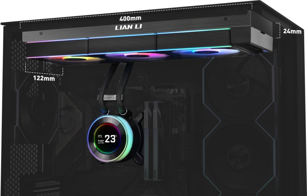 Chłodzenie wodne Lian Li Hydroshift II LCD-C 360CL (GHS2LCD36RB)