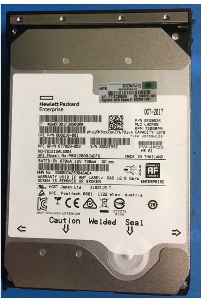 Dysk HP DRV HDD 12TB 7.2K LFF